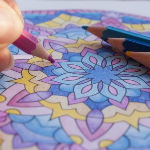 Coloring a mandala